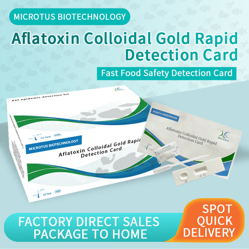 Cartão de detecção rápida de aflatoxinas de ouro coloidal fornecedor