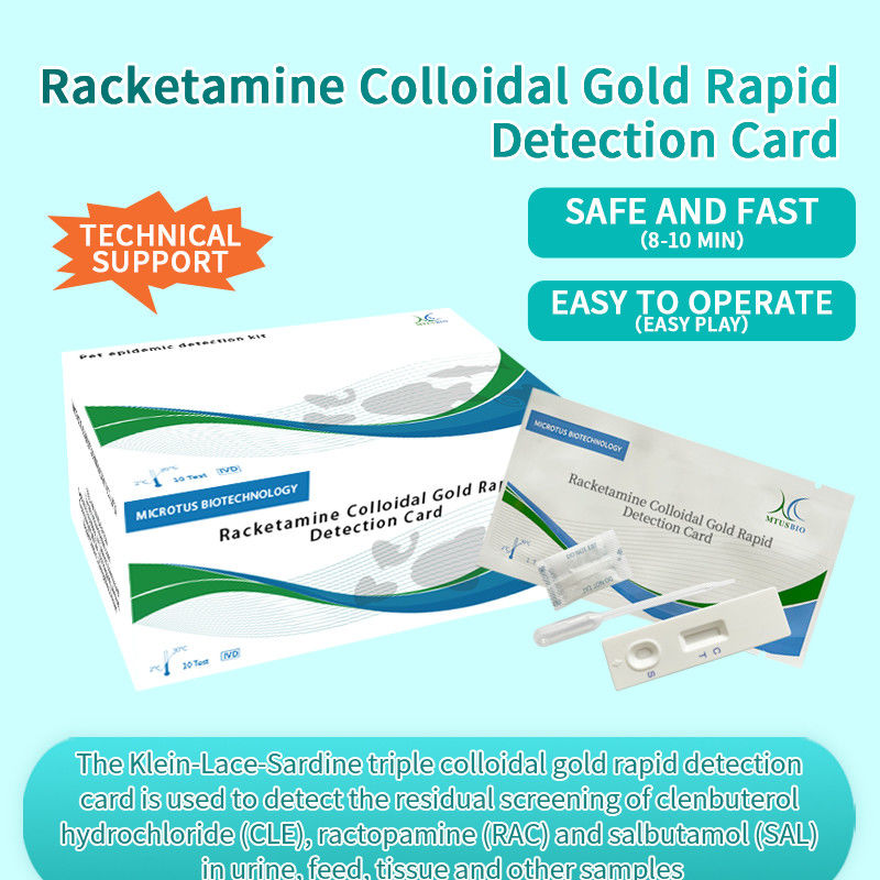 Cartão de detecção rápida de ouro coloidal de raquetamina fornecedor
